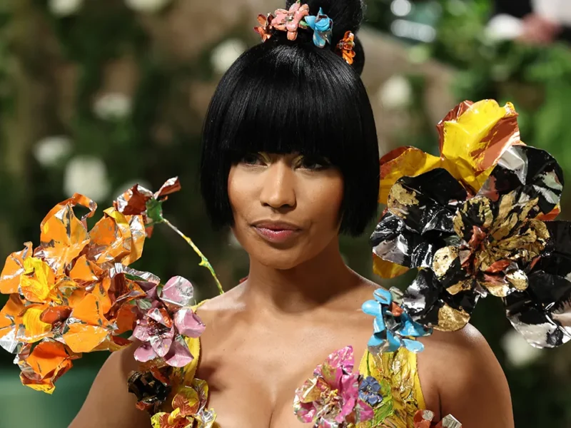 Nicki Minaj Blooms in 3D Floral Dress at the Met Gala 2024
